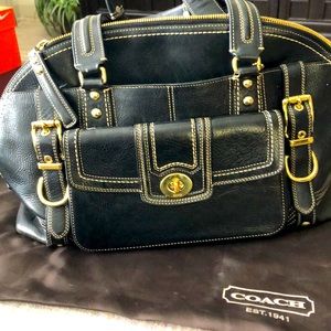 Coach satchel. Large black tote.